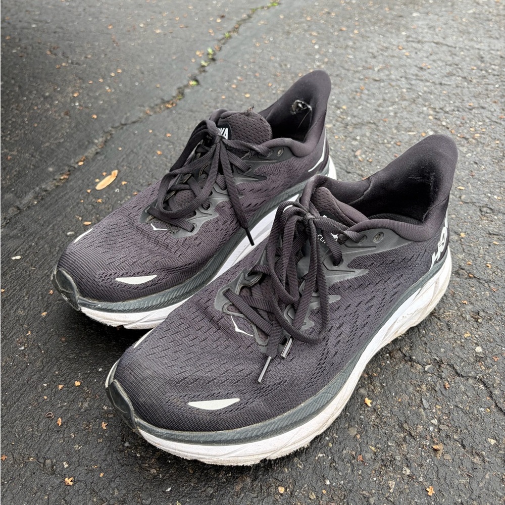 Hoka Clifton Black Running Shoes — Women’s 8.5